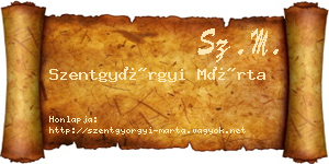 Szentgyörgyi Márta névjegykártya